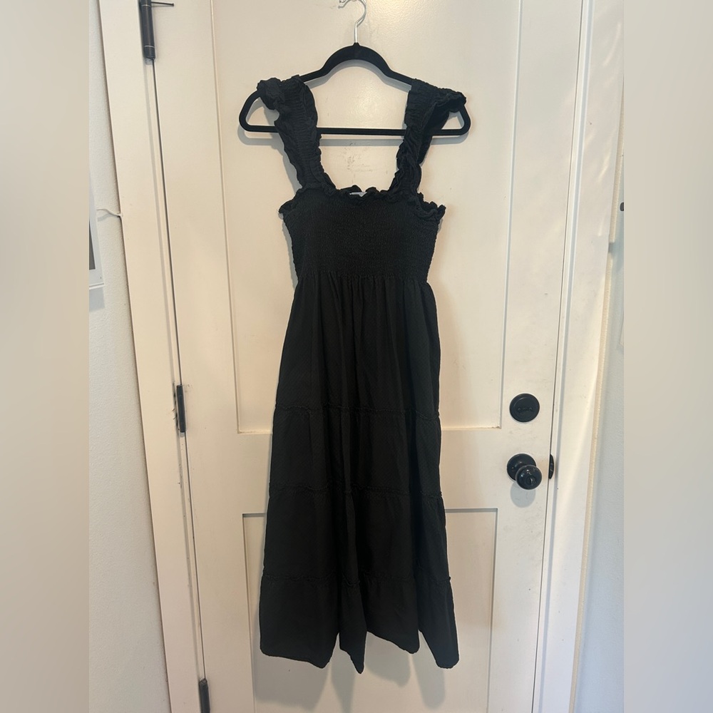Hill House Black Ruffled Maxi Dress size medium - Picture 4 of 7